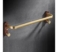 JQQJZLC Towel Rail Rack Bathroom Gold Walnut Solid Towel Rack, Bath Towel Holder, Toilet Waterproof Self Adhesive Double Towel Bar Pendant Storage Rack for Bathroom Kitchen (Color : 3 bar(Glue paste))
