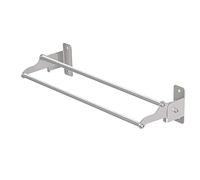 JQQJZLC Towel Rails Bathroom Bathroom Towel Rack Towel Bar Two Rod Wall-Mounted Kitchen Storage Rack Punch/Punch Tower Hanger/50Cm