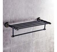 JQQJZLC Towel Rails Black Gold Foldable Towel Rack Bar Wall Mounted Hand Towel Bar Bathroom Towel Holder Kitchen Dish Cloths Hanger Towel Racks/Foldable Towel Rack