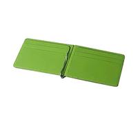 JQQJZLC Unisex Small Leather Wallet with Money Clip for Man Mini Card Slot Slim Purse Women Metal Clamp Cash Holder