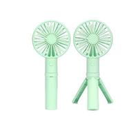 JQQJZLC USB Portable Fan Handheld Desktop Dual-purpose Charging Mini Handy Rechargeable Fan For Home fan (Color : Green)