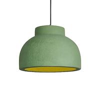 JQQJZLC Vintage Industrial Pendant Light Kitchen Island Large Scandinavian Green Dining Room Chandelier Coarse Concrete Cement Bowl Shade Dome Hanging Ceiling Light for Bedroom Restaurant Office