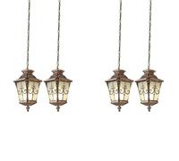 JQQJZLC Vintage Outside Hanging Lantern , Exterior Waterproof Outdoor Pendant Light, with Seeded Glass Shade, Chandelier Adjustable Exterior Chandelier for Patio,Farmhouse,Yard Made in China produced