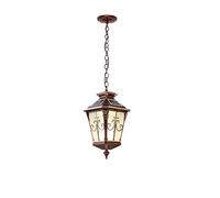 JQQJZLC Vintage Outside Hanging Lantern , Exterior Waterproof Outdoor Pendant Light, with Seeded Glass Shade, Chandelier Adjustable Exterior Chandelier for Patio,Farmhouse,Yard Made in China produced