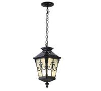 JQQJZLC Vintage Outside Hanging Lantern , Exterior Waterproof Outdoor Pendant Light, with Seeded Glass Shade, Chandelier Adjustable Exterior Chandelier for Patio,Farmhouse,Yard Made in China produced