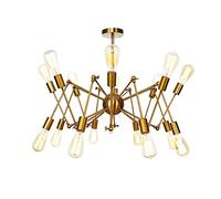 JQQJZLC Vintage Style Industrial Wind Chandelier Lights Spider E27,Sputnik Chandelier for Sloped Floor Ceiling Bedroom Living Room Dining Room Kitchen Lighting-Chrome