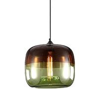 JQQJZLC Wall Lamp Industrial Glass Ceiling Pendant Lighting Fitting Brown Green - Kitchen Island Cylindrical Hanging Lamps Stained Glass Chandelier Restaurant Cafe Bar Made in China Produced in China