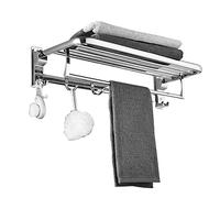 JQQJZLC Wall Mounted Towel Rack, Bathroom Single and Double Towel Bar, Durable304 Stainless Steel, Bathroom Accessories - 16.5/20.4/24.4/28.3/32.2In/72Cm/a