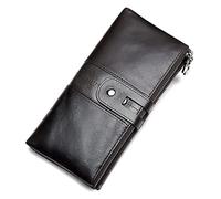 JQQJZLC Wallet Blocking Slots Wallet Leather Long Bifold Clutch Wallet Casual Business Coin Purse Trendy