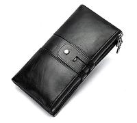 JQQJZLC Wallet Blocking Slots Wallet Leather Long Bifold Clutch Wallet Casual Business Coin Purse Trendy