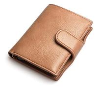 JQQJZLC Wallet Women Small Unisex Vintage Solid Money Bag Leather Men Card Holder Smart Slim Ladies Card Case