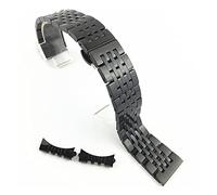 JQQJZLC Watch Band 17/18/19/20/21/22mm Stainless Steel Bands Strap Compatible with Wristwatch Double Clasp Bracelet arc interfac