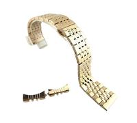 JQQJZLC Watch Band 17/18/19/20/21/22mm Stainless Steel Bands Strap Compatible with Wristwatch Double Clasp Bracelet arc interfac
