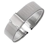 JQQJZLC watch strap 4 colors rose gold black stainless steel men bracelet wrist mesh replacement band 12-18 20 22 22mm