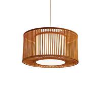 JQQJZLC Wicker Chandelier Rattan Pendant Lights, Hand-Woven Boho Ceiling Light Rattan Basket Hanging Light Woven Lampshade for Dining Room Kitchen Island Living Room