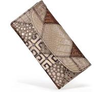 JQQJZLC Women Wallet Vintage Clutch Long Style Female Coin Purse Clamp Card Holders for Phone Bag (Color : A, Size : 19.5 * 10 * 2cm)