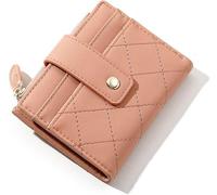 JQQJZLC Women Wallets Plaid Small Wallet Ladies Zipper Coin Purse Card Bag Wallet Female Hand Purse Lady(Yellow)