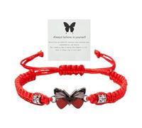 JQQJZLC Women's Bracelets Set Black Handwoven Pair Butterfly Bracelet Male and Female Birthday Gift Jewellery Brown Leather Bracelet Men