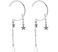 JQQJZLC Women's Earrings, Stud Earrings Stylish 925 Earrings Ladies Long Five-Star Tassel Earrings Fashion Beautiful Jewelry Ear Jewelry/,Women
