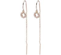 JQQJZLC Women's Earrings, Stud Earrings Stylish Rose Plated Earrings 925 Pendant Tassel Dangle Earrings Long Changing Ear Jewelry's Valentine's Day Birthday Gift/Rose,