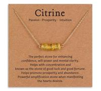 JQQJZLC women's jewelry Gold Plated Handmade Natural Crystal Healing | Black Tourmaline, Moonstone, Turquoise, Peridot, Carnelian, Citrine, Rose Quartz, Green Aventurine Pendants jewlery