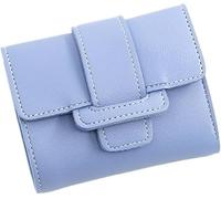 JQQJZLC Women's Purse Short Three Fold with Change ID Holding Purse Purse Three Fold Short Bag(Blue)