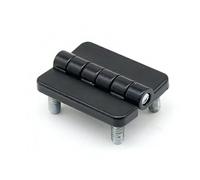 JQQJZLC Zinc Alloy Inlaid Stud Folding Hinge Black Industrial Power Supply Cabinet Enclosure Cabinet Door Hinge 1Pcs