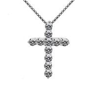 JQQJZLC zircon cross pendant necklace for women choker engagement party jewelry