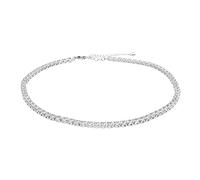 JQQJZLC Zircon Necklace Gold Silver Bling Necklace Tennis Chain Necklace Link Locket White Man The Circle