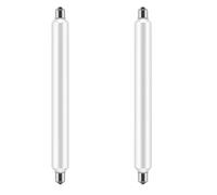 JQslight S15s LED Bulb 284mm, 6W S15 Strip Light T25 Tubular Lamp 180° S15 Double Ended LED 284mm 60w Halogen Replacement for Mirrors, Under Kitchen Light Fittings, Natural White 4000K (2-Pack)