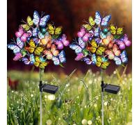 JQTOP Outdoor Courtyard Lights, 2-Piece Set of 44 LED Waterproof Decorative Courtyard Lawn, Mother's Day Gift (2 Pack)