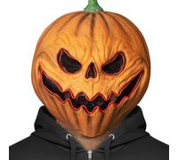 JQTOP Scary Pumpkin Head Mask for Halloween - Adult Jack-o'-Lantern Costume Accessory - Perfect for Halloween Parties and Costumes
