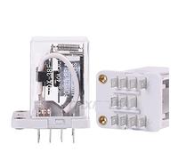 JQX-38F 3Z 40A Power Relay Intermediate Electromagnetic 11pin DC12V DC24V AC110V AC220V with Base 1Pcs(DC12V)