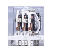 JQX-38F 40A high power relay with base DC12V DC24V DC48V DC60V DC220V AC220V 8-pin 11-pin fireproof shell relay(2NO 2NC 8PIN,DC12V With Base)
