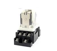 JQX-38F DC24V Coil Voltage 3PDT 35mm DIN Rail Power Relay w Socket