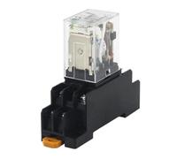 JQX13F HH62P High Power DPDT Electromagnetic Relay Switch with Socket Base, Mini Micro Design, Universal Circuit Control, Compatible Socket Base (36V AC)