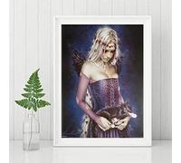 Jqynn 5D Diamond Painting Kits for Adults DIY Round Drill Diamond Painting Full Kit Gothic Angel Diamond Art Kits for Kids, Home Decor Cross Stitch Dimond Picture Art Crystal Crafts Gifts 80x120cm