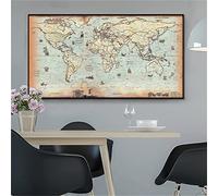 Jqynn 5D Diamond Painting Kits for Adults DIY Square Drill Diamond Painting Full Kit World Map Diamond Art Kits for Kids, Home Decor Cross Stitch Dimond Picture Art Crystal Crafts Gifts 30x60cm