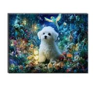 Jqynn Diamond Painting Kit for Adults Plant Dog Diamond Art, Crystal Art Kits for Adults Crafts Gem Kit, Home Wall Autumn Decorations Paintings, for Christmas Halloween Decorations 100x135cm W-w-291