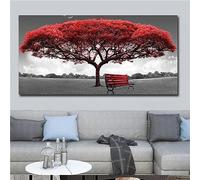 Jqynn Red Tree Chair Diamond Art Painting Kit for Adults & Kids, 30x60cm, Modern, Contemporary, Non-Foldable