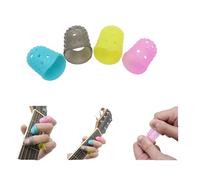 JQYXSS 40PCS Guitar Finger Picks, Silicone Fingertip Protectors in 5 Sizes, Guitar Fingerstall for Beginner Playing Ukulele Electric Guitar, Sewing and Embroidery