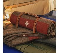 JQZ 100% Wool Blanket 4.5 LBS Swiss Army Military Reproduce Warm Thick Washable 59" x 80" Great for Camping Outdoors Sporting Events Survival & Emergency Kits