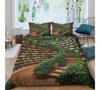 JQZXKNHPRS 3D Comfortable Microfiber modern library Bed Quilt Cover All Season Bedding Set with Pillow Shams biophilic interior Duvet Cover Set Easy Care for Bedroom Decoration Single（140x200cm）