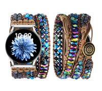 JR.DM Boho Beaded Handmade Braided Bracelet Band Women 20mm Compatible with Samsung Galaxy Watch 7/6/5/4/Active 2/4 Classic/6 Classic/5 Pro/FE 40mm 42mm 43mm 44mm 45mm 46mm 47mm