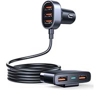 JR Multiport Car Charger | Cigarette Lighter | 3+2 | For Passengers | 5 USB Ports | Universal