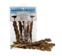 JR Pet Products Braided Ostrich Tendons for Dogs - Pack of 5