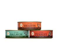 JR Pet Pure Meat Chicken Heart, Turkey and Salmon Variety Pack Topper and Mixer for Dogs - 15 x 80g