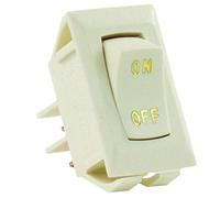 JR Products 12615 Ivory SPST Labeled On/Off Switch