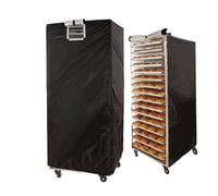 JRAIYBZ Bread Rack Cover,Pan Rack Cover With Zipper, Pan Rack Cover With Vents,210D Waterproof Bun Pan Sheet Rack Cover,Bakery Single Rack Covers.Fit 20 Tier / 10 Tier Bakery Rack (64x28x23 inches)