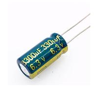 JRBJWYVV 10pcs/lot 6.3v 3300uf 10 * 20 High-frequency Low-impedance Aluminum Electrolytic Capacitor 3300uf 6.3v 20%